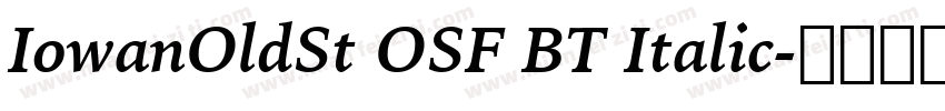 IowanOldSt OSF BT Italic字体转换